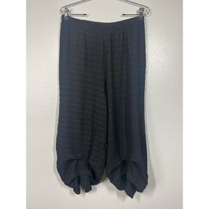 Women’s Black Harem Pants with Elastic Waist